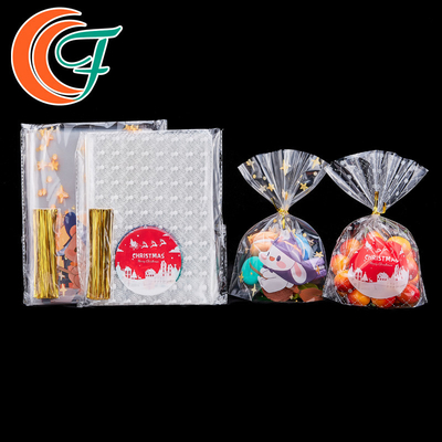 کیسه بسته بندی OPP تعطیلات کیسه بسته بندی مواد غذایی هدیه شیرینی پلاستیکی شیک کریسمس